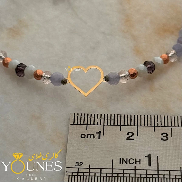 دستبند قلب طلا لیزری